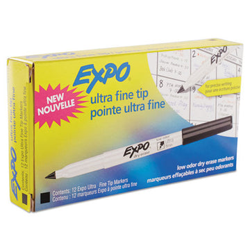EXPO® Low-odor Dry-erase Marker, Extra-fine Needle Tip, Black freeshipping - TVN Wholesale